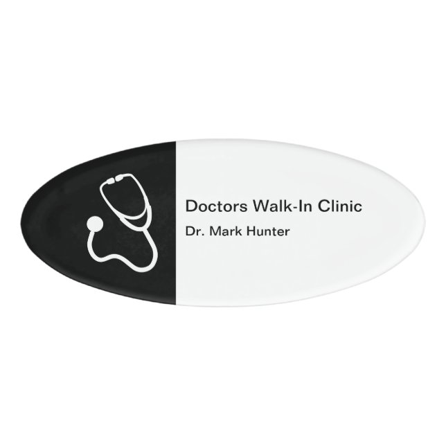 Badge D'identification Walk In Clinic Doctor Office (Devant)