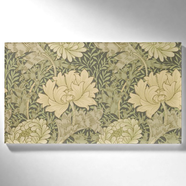 Badge D'identification William Morris Chrysanthemum Fleur d'âge (Devant)