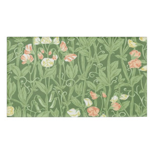 Badge D'identification William Morris Sweet Pea Floral Design