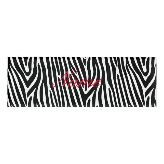 Badge D'identification Zebra Stripes Motif Thunder_Cove (Devant)