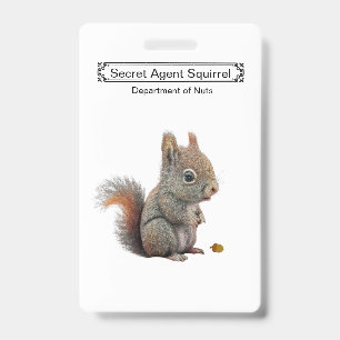 Badge d'identité d'agent secret mignon