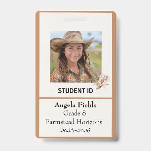 Badge D'Identité De L'Étudiant À L'École D'Accueil