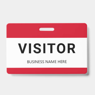 Badge d'identité de visiteur d'affaires d'entrepri