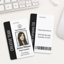 Badge d'identité d'employé d'entreprise personnali