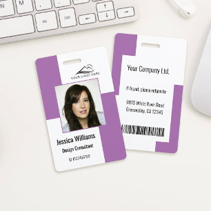 Badge d'identité d'entreprise moderne personnalisé