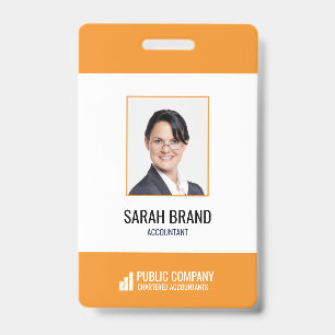 Badge d'identité d'entreprise moderne pour le pers