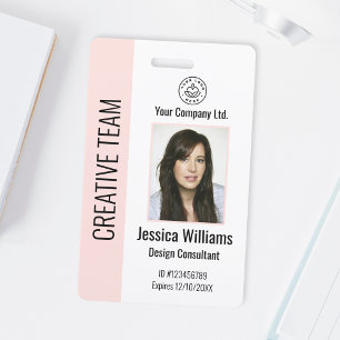 Badge d'identité d'entreprise personnalisé Blush