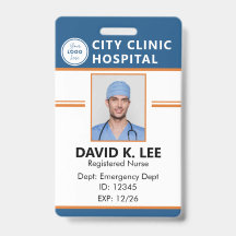 Badge d'identité médicale personnalisé | Infirmièr