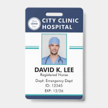 Badge d'identité médicale personnalisé | Infirmièr