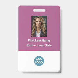 Badge d'identité personnalisé pour employé - Nom,