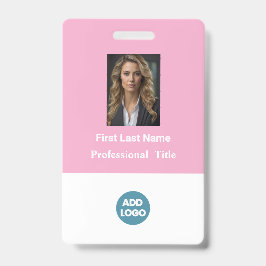 Badge d'identité personnalisé pour employé - Nom,
