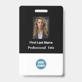 Badge d'identité personnalisé pour employé - Nom,