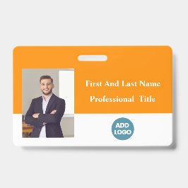 Badge d'identité personnalisé pour employé - Nom,