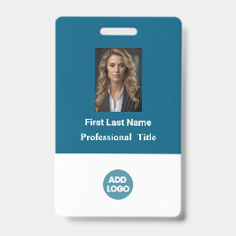 Badge d'identité personnalisé pour employé - Nom,