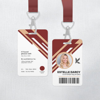 Badge d'identité professionnelle moderne