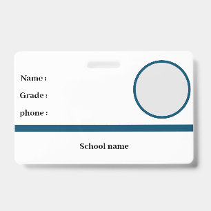 badge d'identité scolaire