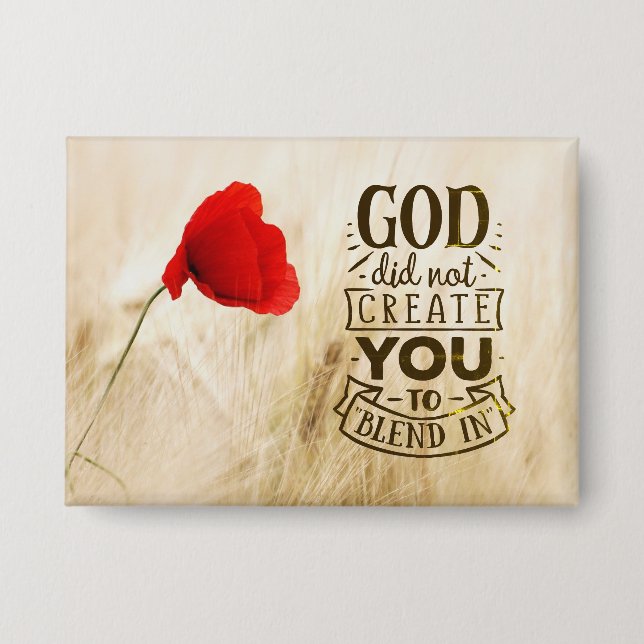 Badge Dieu ne vous a pas créé pour vous mélanger dans la (Recto)