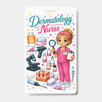 Badge d'infirmière en dermatologie | Badge médical