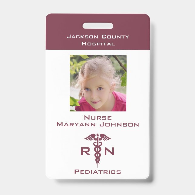 Badge d'infirmière fictive personnalisé pour enfan (Avant)