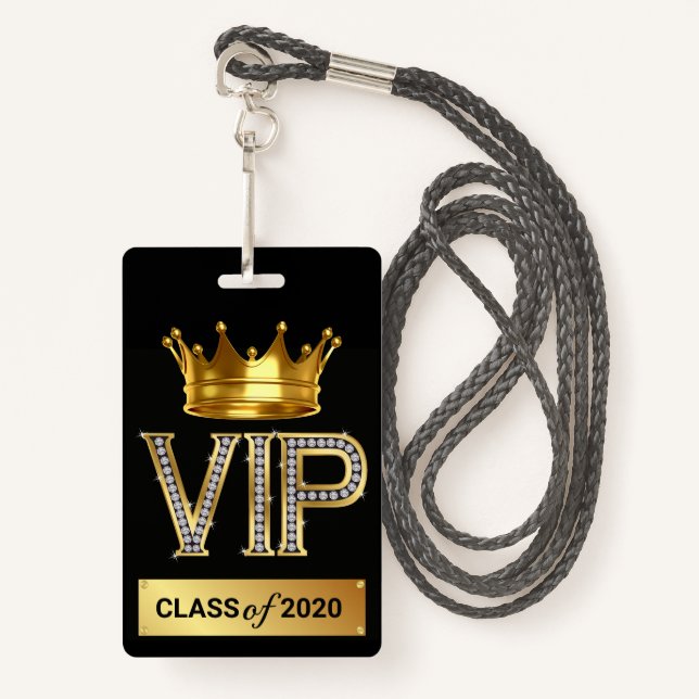 BADGE DIPLÔMÉ VIP (Devant avec lanière)