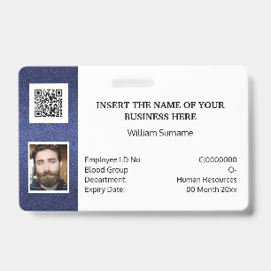 Badge do-it-yourself carte d'identité classique simple