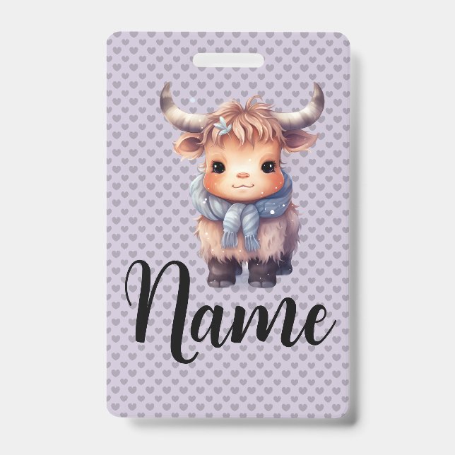 Badge Douce vache d'hiver (Avant)