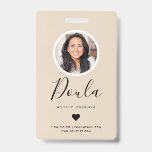 Badge Doula Midwoman moderne Ajouter Votre Crème Photo B