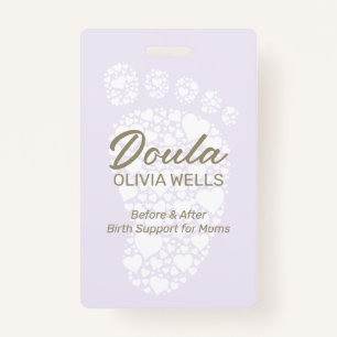Badge Doula Naissance   Postpartum Entraîneur Pied bébé