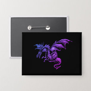 Badge Dragon violet volant contre Noir