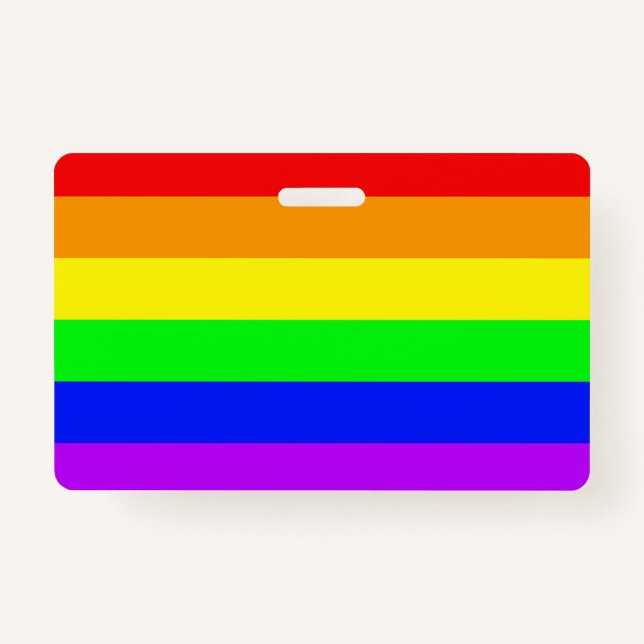 Badge Drapeau arc-en-ciel (Devant)