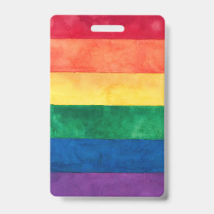 Badge Drapeau arc-en-ciel gay pride