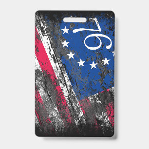 Badge Drapeau de Betsy Ross 1776 Patriotique 4 juillet
