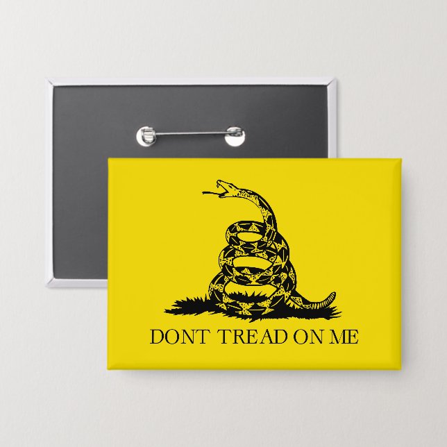 Badge Drapeau de crotale de Gadsden : Guerre révolutionn (Recto/Verso)