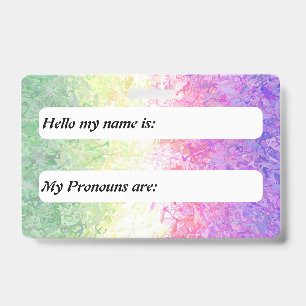 Badge Drapeau de Fierté Genderdoe personnalisable Trippy