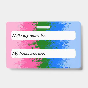 Badge Drapeau de fierté Omniromantique Funky Trippy Pers