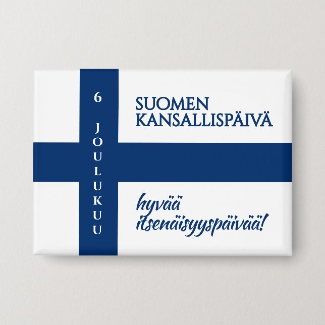 Badge Drapeau de la fête nationale finlandaise (Recto)