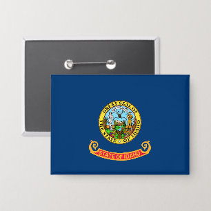 Badge Drapeau de l'Idaho : Etat de Gem, Amérique Montagn