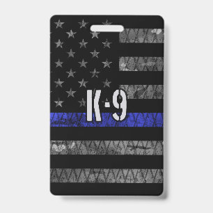 Badge Drapeau de police de l'unité cynophile en détresse