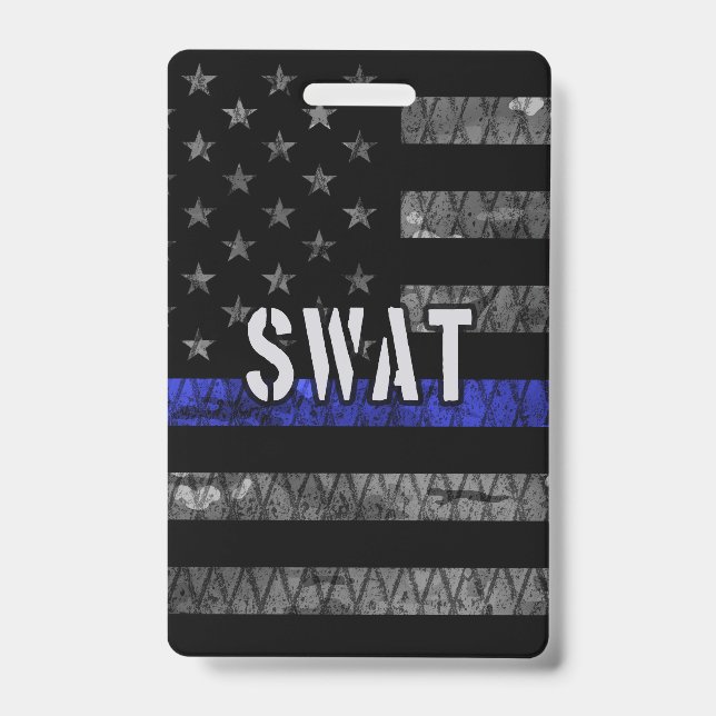 Badge Drapeau de police SWAT en détresse (Avant)