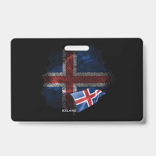 Badge Drapeau d'Islande