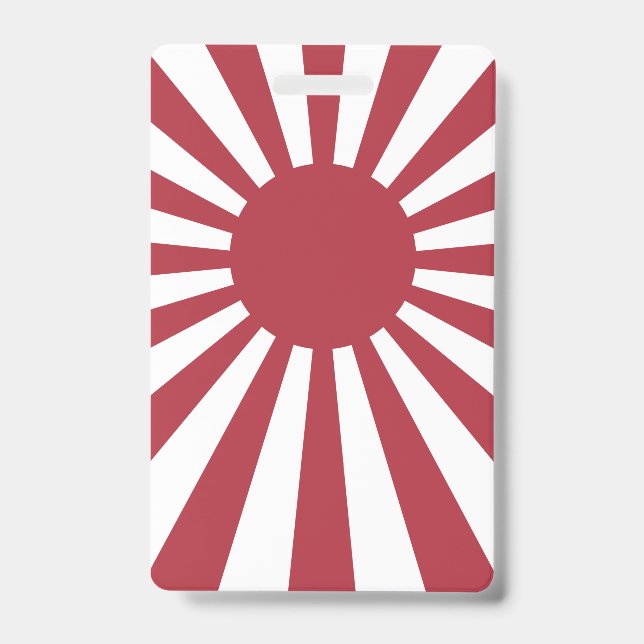 Badge Drapeau du soleil levant impérial du Japon, Edo à  (Front)