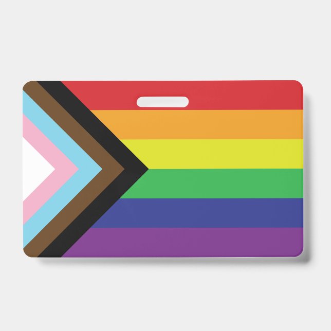 Badge Drapeau progressif LGBTQIA (Avant)