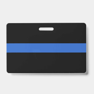 Badge Drapeau Thin Blue Line symbole de solidarité de la