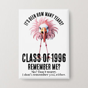 Badge Drôle de Flamant Rose Personnalisé Réunion des 30 