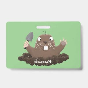 Badge Drôle gopher de poche creusant dessin dessin de de