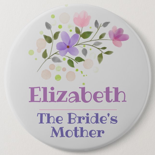 Badge du bouton mère de la mariée (Devant)