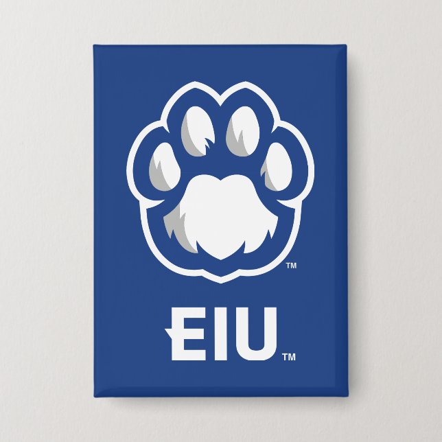 Badge Eastern Illinois Panthers Empreinte de patte & EIU (Recto)