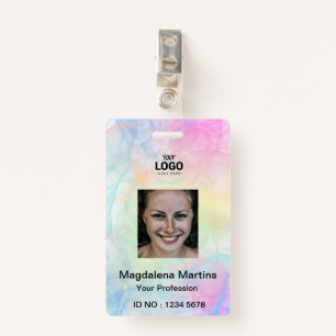 Badge éclaboussures d'encre de carte d'identité professi