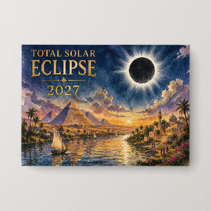 Badge Éclipse solaire totale de 2027 en Égypte
