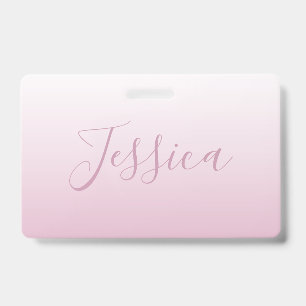 Badge Écriture élégante & ombre rose (toute couleur) mod